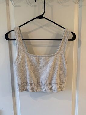 Abercrombie & Fitch Heather Gray Lounge Sports Bra